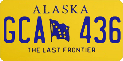 AK license plate GCA436