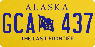 AK license plate GCA437