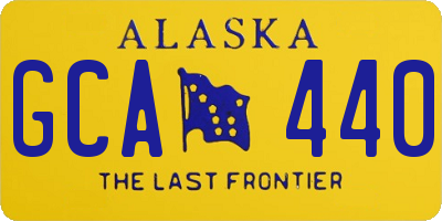 AK license plate GCA440