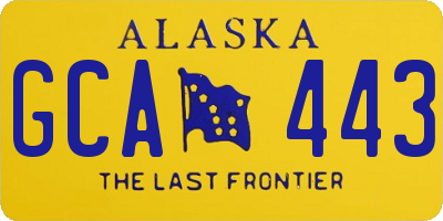 AK license plate GCA443
