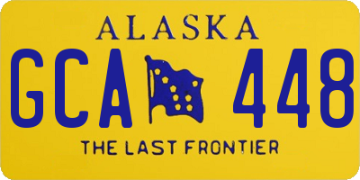 AK license plate GCA448