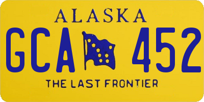 AK license plate GCA452