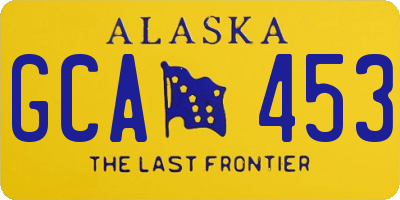 AK license plate GCA453