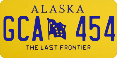 AK license plate GCA454