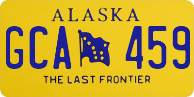 AK license plate GCA459