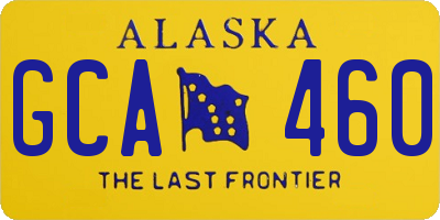 AK license plate GCA460