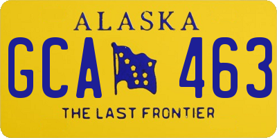 AK license plate GCA463