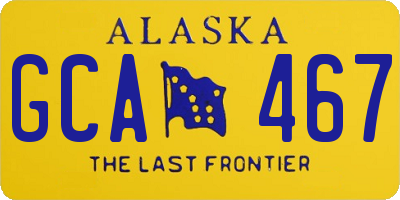 AK license plate GCA467
