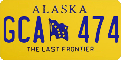 AK license plate GCA474