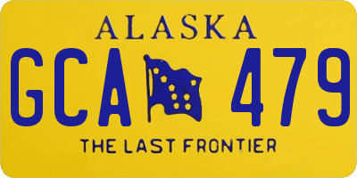 AK license plate GCA479
