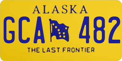 AK license plate GCA482