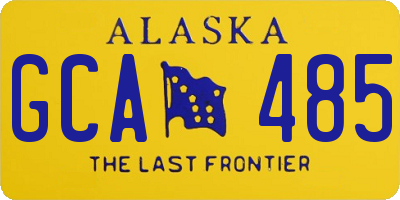 AK license plate GCA485