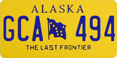 AK license plate GCA494