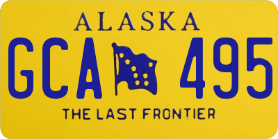 AK license plate GCA495