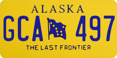 AK license plate GCA497