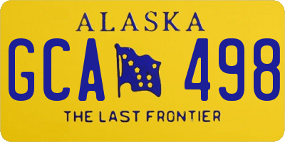 AK license plate GCA498