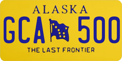 AK license plate GCA500