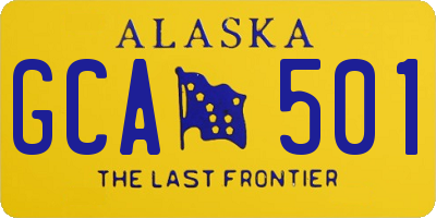 AK license plate GCA501