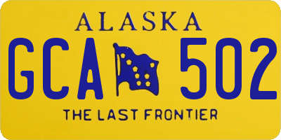 AK license plate GCA502