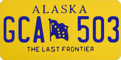 AK license plate GCA503