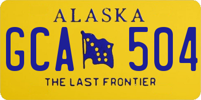 AK license plate GCA504