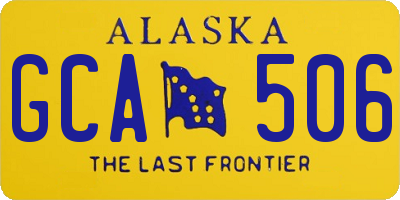 AK license plate GCA506