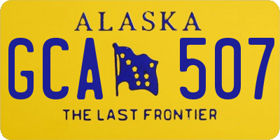 AK license plate GCA507