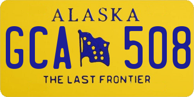 AK license plate GCA508