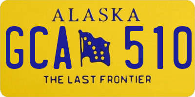 AK license plate GCA510