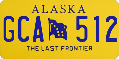 AK license plate GCA512