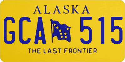 AK license plate GCA515