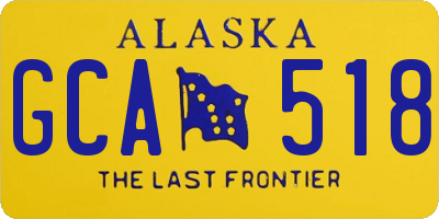 AK license plate GCA518
