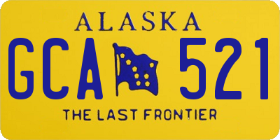 AK license plate GCA521