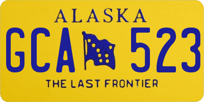 AK license plate GCA523