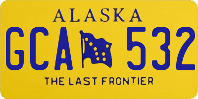 AK license plate GCA532