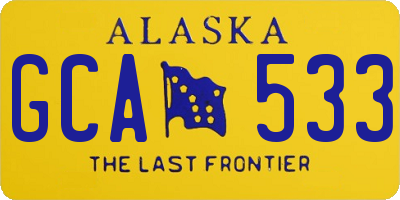 AK license plate GCA533