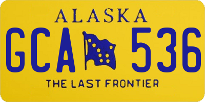 AK license plate GCA536