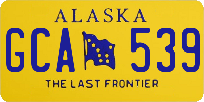 AK license plate GCA539