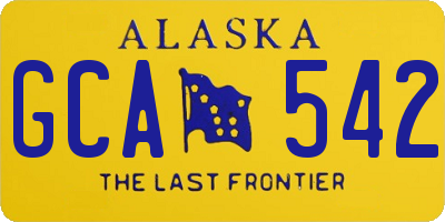 AK license plate GCA542