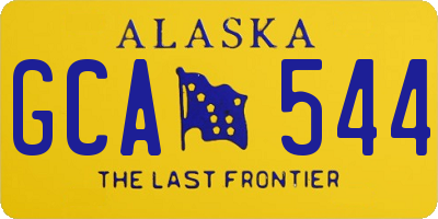 AK license plate GCA544