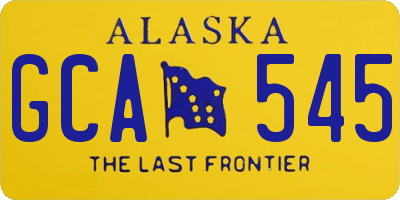 AK license plate GCA545