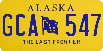 AK license plate GCA547