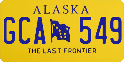 AK license plate GCA549