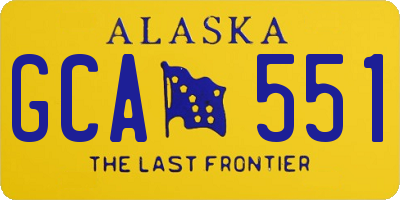 AK license plate GCA551