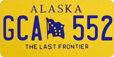 AK license plate GCA552