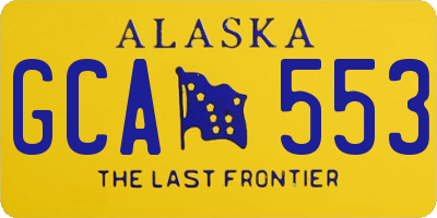 AK license plate GCA553
