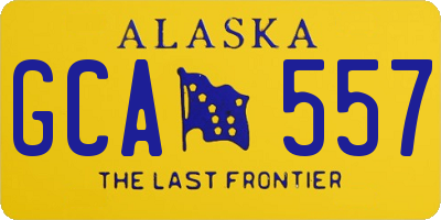 AK license plate GCA557