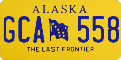 AK license plate GCA558