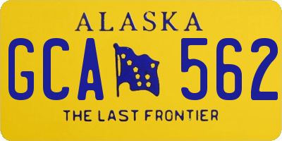 AK license plate GCA562