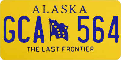 AK license plate GCA564